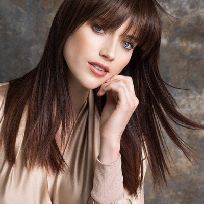 True | Human Hair/ Synthetic Blend Clip In Bangs (Mono Base) | DISCONTINUED